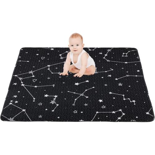 50x50 Play Mat for Playpen Foldable Baby Play Mat Large Tummy Time Mat, Non Slip Washable Baby Play Mats for Floor, Portable Travel Baby Crawling Mats for Toddlers and Infants