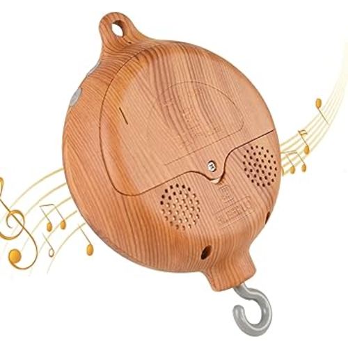 Crib Mobile Motor,Mobile Music Box Spinner with Adjustable Volume,Mobiles Spinner with 3 Moeds(Rotating&Music,Rotating only,Music only),Music Box Play 12 Lullabies，Mobile for Crib