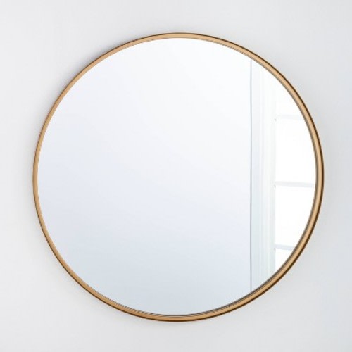 34" Round Decorative Wall Mirror - Threshold™ designed with Studio McGee, Color: Brass
