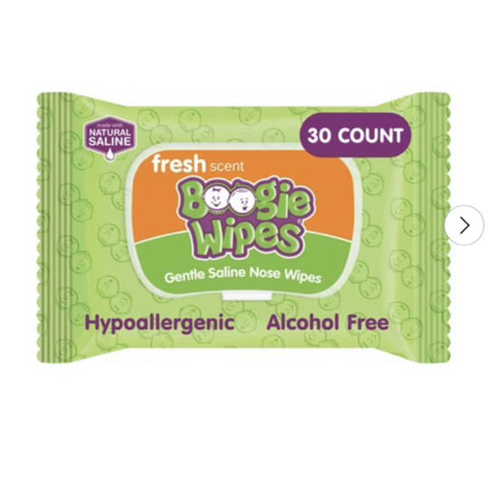 Boogie Wipes Saline Nose Wipes Fresh Scent - 30ct