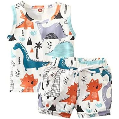 Toddler Baby Boy Clothes Sleeveless Tank Tops Shorts Set Cute Baby Boy Summer Clothes Outfits