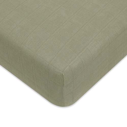 Crib Sheet in GOTS Certified Organic Muslin Cotton