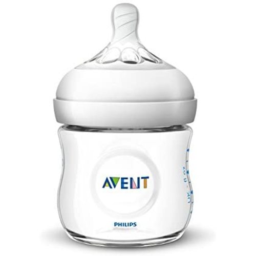 Philips AVENT Natural Baby Bottle, Clear, 4 Oz
