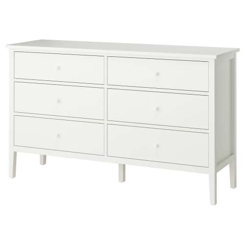 GULLABERG 6-drawer dresser - white/anchor/unlock function 66 1/8x18 7/8x39 3/8 "