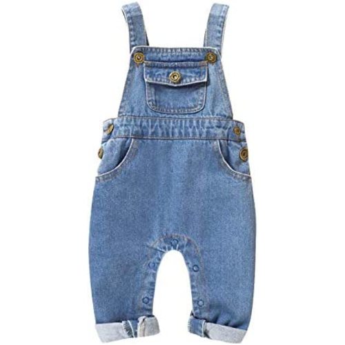 LAPA Baby Boy Girls Outfit Infant Denim Romper Jumpsuit Newborn Jeans Overalls