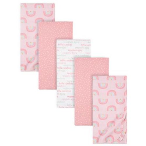 Gerber Baby Flannel Receiving Blankets, Pink Safari, 5-Pack