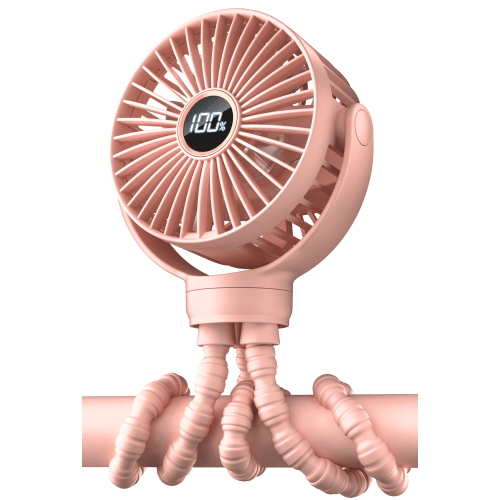 FrSara Portable Baby Stroller Fan,Clip on Fan for Stroller and Car Seat, Safe and Quiet,4000mAh, 3-Speed Adjustable