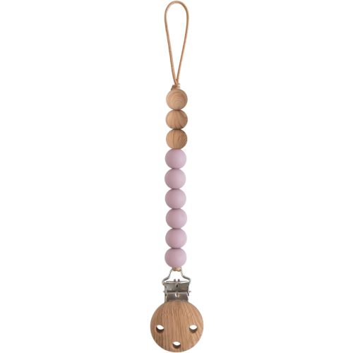 mushie 100% Silicone Baby Pacifier Clip BPA Free | Eva (Mauve)