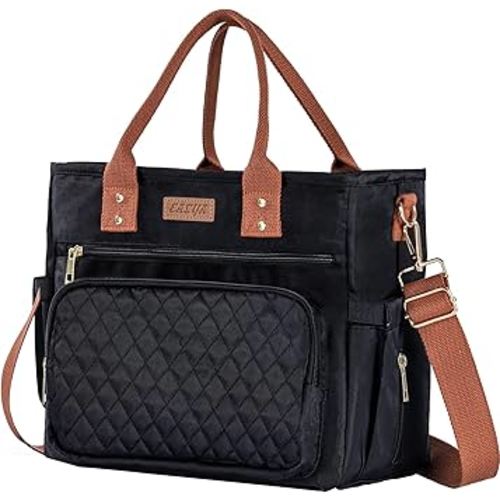 Large Women Lunch Bags for Work Insulated/Insulated Adult Lunch Box for Women/Durable Nylon Thermal Lunch Bag for Women/Leakproof Cooler Lunch Tote Bag with Storage Pocket (brown)