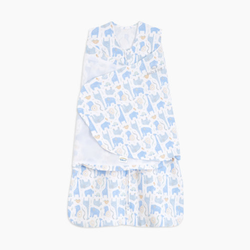 Halo SleepSack Swaddle Cotton - Blue Safari, Newborn