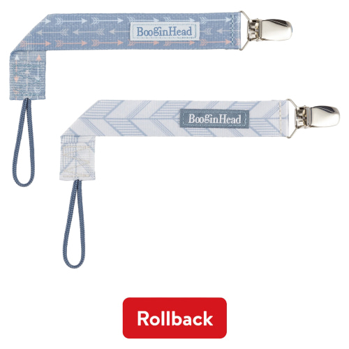 BooginHead Universal Pacifier Clips, Infant Toddler Boys and Girls, Blue Arrows