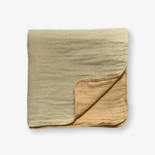 Organic Muslin Reversable Quilt (Sand & Cream) – LEYL&ARI