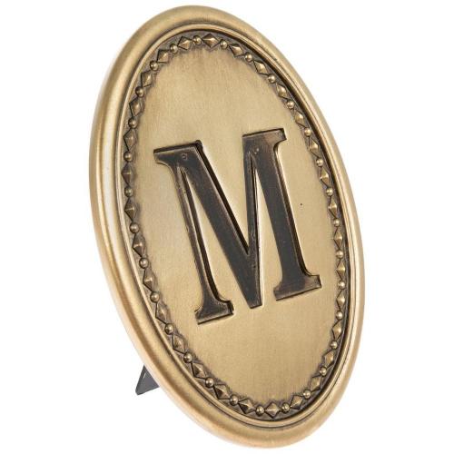 Gold Letter Oval Decor