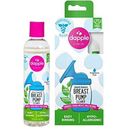 Dapple Breast Pump Soap Baby, 8 Fl Oz Bottle, Fragrance Free, Plant Based & Hypoallergenic Liquid Soap - Easy Rinse Formula Removes Milk Residue & Leaves No Taste
