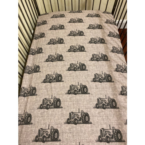 Cotton Crib Sheet, Tractor Crib Sheet, Farm Life Nursery