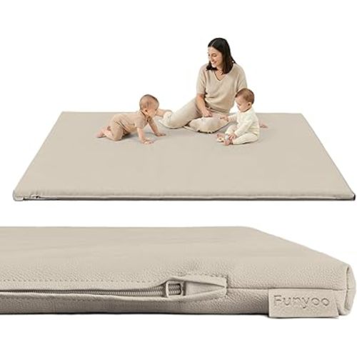 Padded 79" ×59" Large Baby Play Mat for Floor, 1.2" Thick Memory Foam, color: Grey