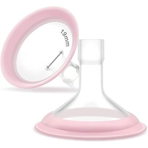 Maymom 19mm MyFit Shields, Pano Series; Compatible with Medela Breast Pump- PersonalFit, Freestyle, Harmony, Maxi, Freestyle Flex Connector; Connect to Maymom Widemouth/Narrow Connector, 2pcs