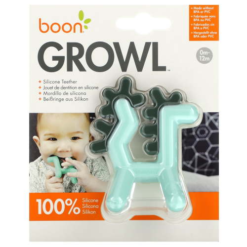 Boon Growl, Silicone Teether, Dragon, 0-12 Months, 1 Teether