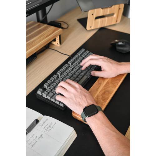 Wooden Keyboard Wrist Rest Wood Ergonomic PC and Gaming Accessories, TKL Wrist Support, Ideal Gift for Him, GMMK pro Desk Organization