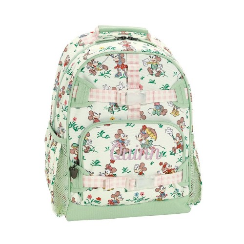 Mackenzie Disney Home x Sanderson Floral Mickey & Minnie Mouse Backpack | Pottery Barn Kids
