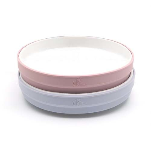 7.8"/20cm Porcelain White Plates with Silicone Sleeves