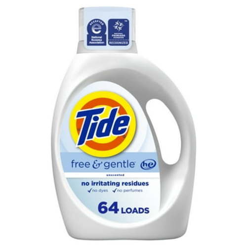 Tide Free & Gentle Laundry Detergent Liquid, 84 fl oz, 64 Loads