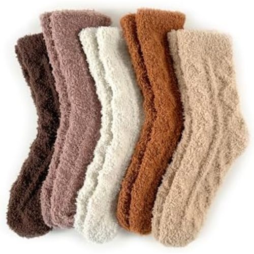 TEHOOK Warm & Cozy Gifts for Women, Fluffy Fuzzy Sock, Plush Sleeping Slipper Socks - Soft Warm Fabric
