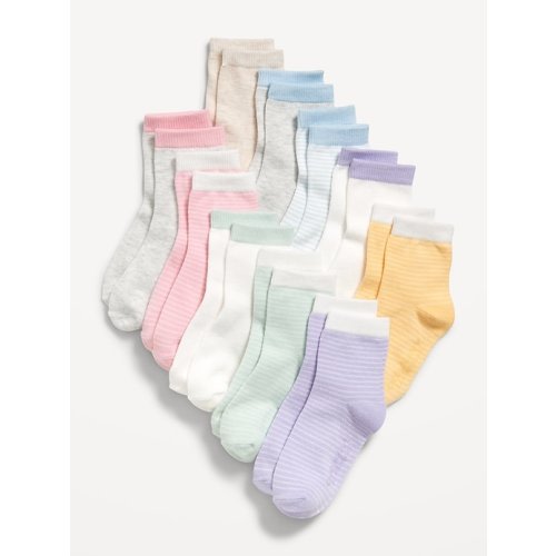 Unisex Crew Socks 10-Pack for Toddler & Baby