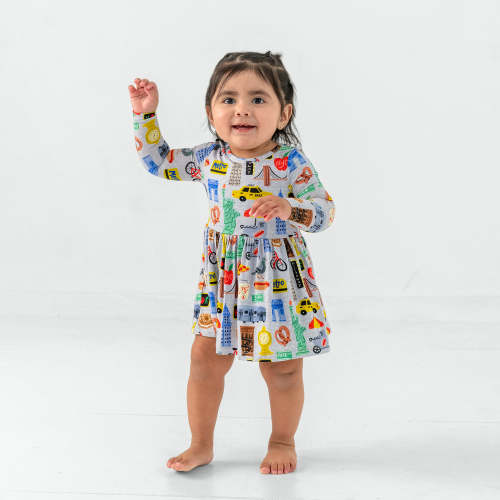 The Big Apple Skater Dress with Bodysuit – Little Sleepies