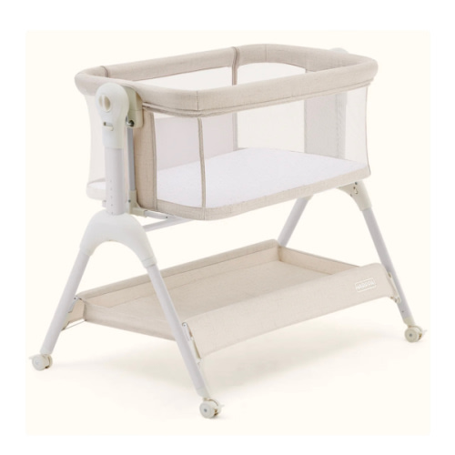 HARPPA Cuddly Sway | 3-in-1 Rocking Baby Bassinet & Bedside Sleeper with Anti-Reflux Mattress for Newborns | Attaches to Bed, Adjustable Height, Tool-Free Setup, Portable Wheels, CPSC Certified, Gentle Rocking Motion | Ideal for Infants, Safe Co-Sleeping
