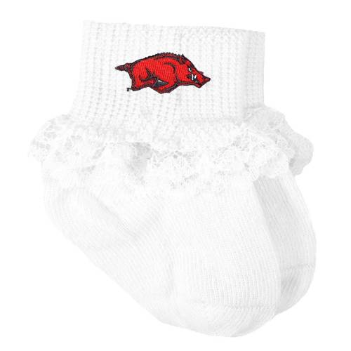Arkansas Razorbacks Baby Socks with Lace