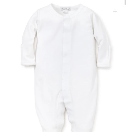 White Kissy Basics Footie