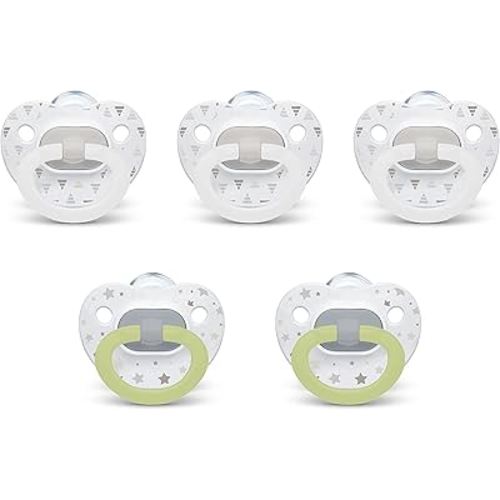 NUK Orthodontic Pacifiers, 6-18 Months, 5 Pack, Timeless Collection, Amazon Exclusive
