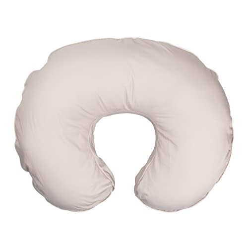 Boppy Nursing Pillow Organic Original Support, Sand, Ergonomic Nursing Essentials for Bottle and Breastfeeding, Firm Hypoallergenic Fiber Fill, with 100% Organic Cotton Nursing Pillow Cover