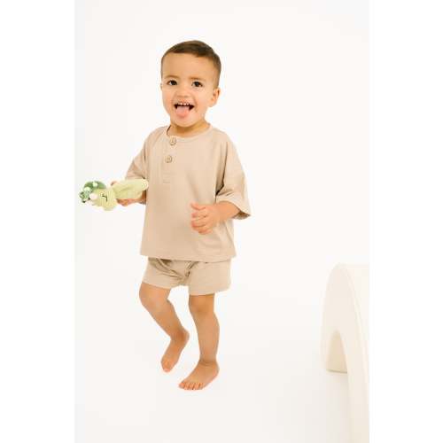 Sandstone Bamboo Button Slouchy Set