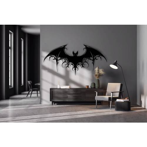 Majestic Bat Metal Wall Art, Giant Bat Metal Wall Decor, victorian gothic room decor, scary halloween decoration, giant halloween decoration