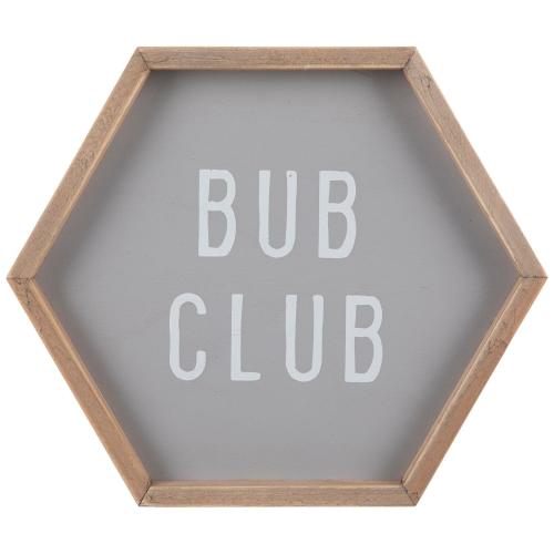Bub Club Hexagon Wood Wall Decor