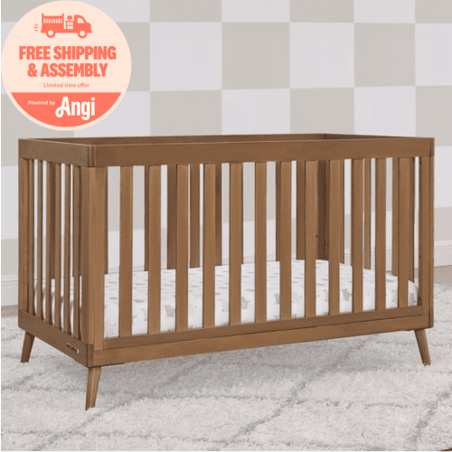 Delta Children Essex 4-in-1 Convertible Crib - Greenguard Gold Certified - Converts from Baby Crib to Toddler Bed, Daybed and Sofa Bed, Fits Standard Full-Size Crib Mattress, Chestnut