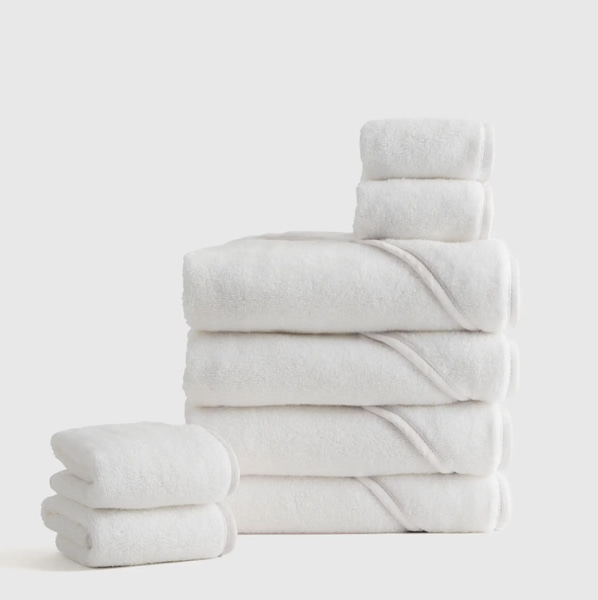 Organic Turkish Cotton Baby Bath Bundle 8-Pack in White