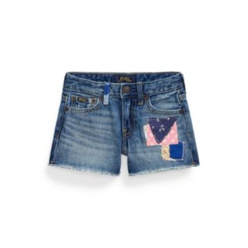 Toddler and Little Girls Distressed Denim Shorts - Size 2T