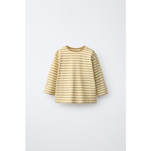 STRIPED LABEL T-SHIRT - Duck green | ZARA United States