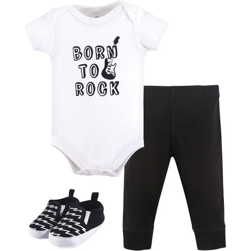 Little Treasure Unisex Baby Cotton Bodysuit, Pant and Shoe Set