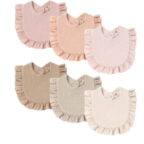 Baby Muslin Bibs Bandana Drool Bibs for Unisex Boys & Girls, Soft and Absorbent Cotton Teething Drooling Bib Set for Newborn Toddler