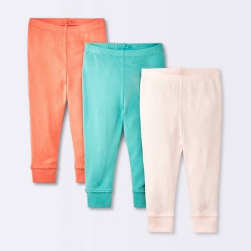 Baby Girls' 3pk Garden Pants - Cloud Island™ Multicolor, Size: 0-3M