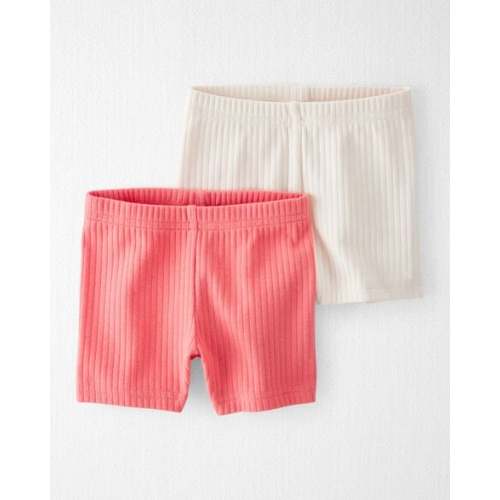 Baby 2- Pack Organic Cotton Ribbed Pedal Shorts - Little Planet | Carter's