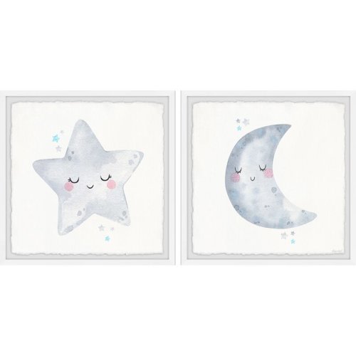 Isabelle & Max™ Gerhart Moon Lullaby 2-Piece Set Framed Print | Wayfair
