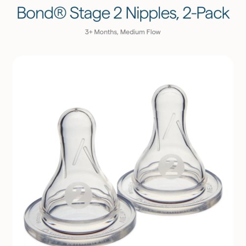Bond® Bottle Nipples, 2-Pack | Stage 2 - Munchkin