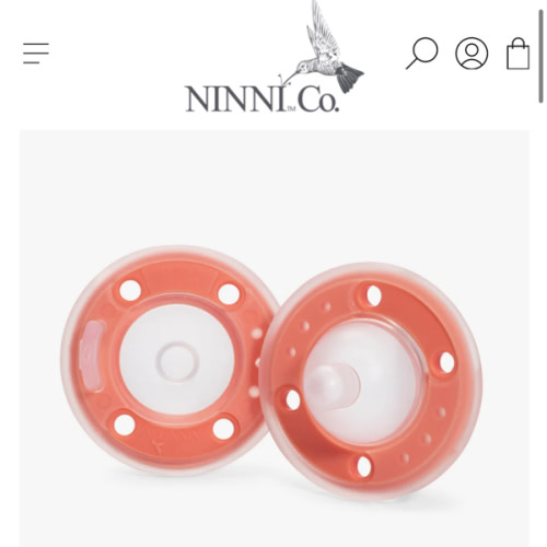 Ninni Pacifier Peach 2 Pack