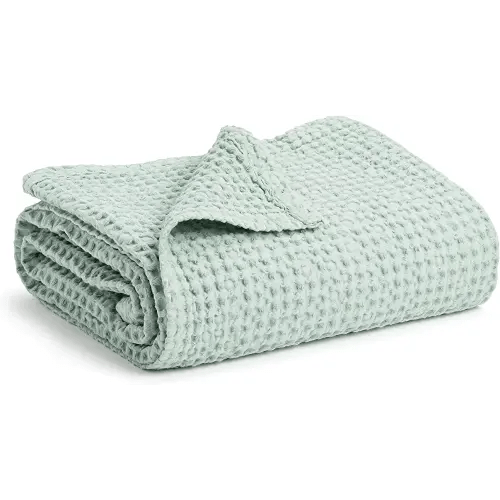Simka Rose Waffle Baby Blanket Cotton Soft Breathable Swaddle Blanket for Baby Nursery, Stroller & Crib Blanket - Baby Receiving Blankets for Boys & Girls Gender Neutral Toddler Blanket