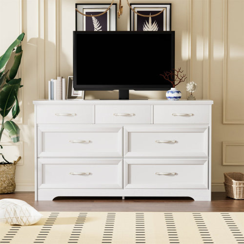 Lark Manor™ Modern 3 Drawer Bedroom Chest Of Drawers With 7 Drawers Dresser | Wayfair